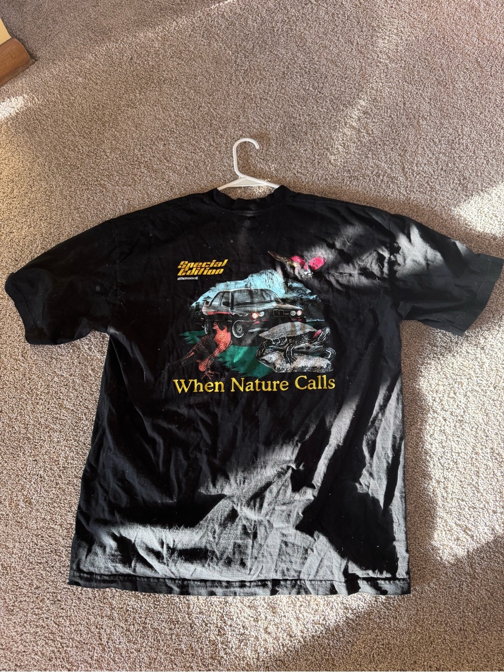 When Nature Calls Graphic Tee - Black